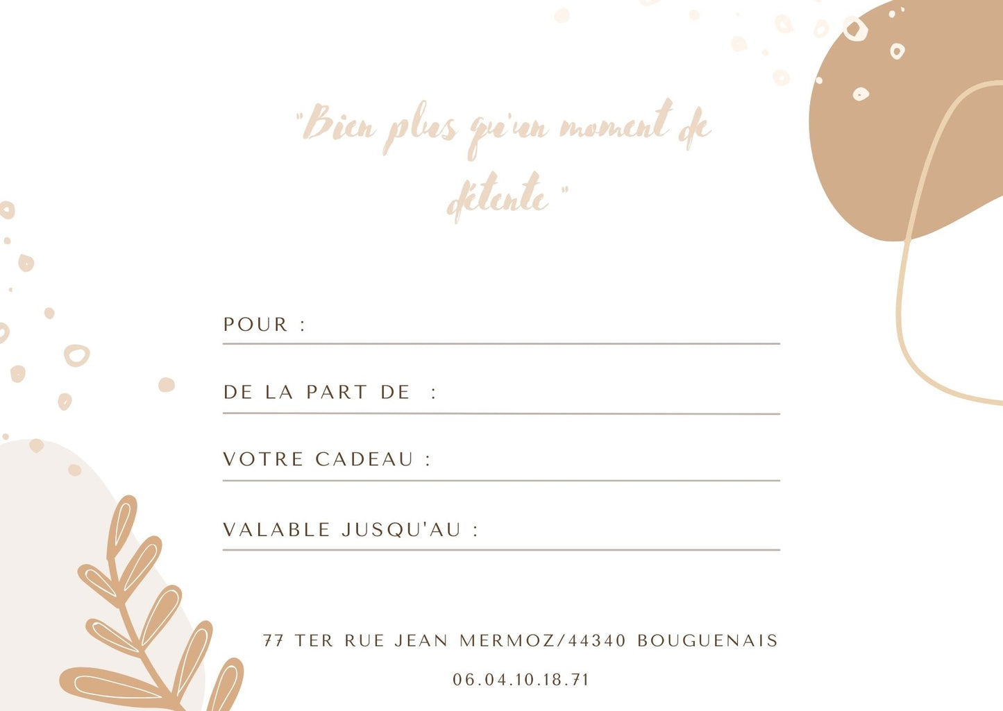 Votre carte cadeau